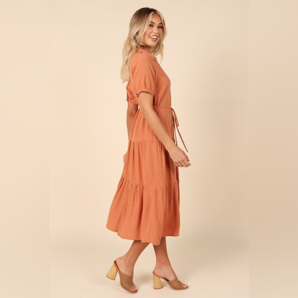 Petal & Pup Adara Midi Dress in Orange Size XL New with tag - Picture 2 of 11